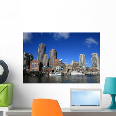 Boston Wall Mural shown on a wall
