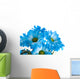 Blue Flowers Wall Mural
