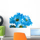 Blue Flowers Wall Mural