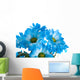 Blue Flowers Wall Mural