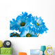 Blue Flowers Wall Mural