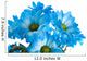 Blue Flowers Wall Mural