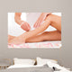 Beautician Waxing Woman Leg