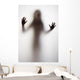 Girl Silhouette behind Transparent