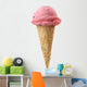 strawberry ice cream Wall Decal