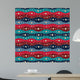 Seamless Pattern With Waves and Dots Wall Mural