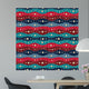Seamless Pattern With Waves and Dots Wall Mural