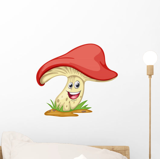A Mushroom With Face Wall Decal