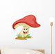 A Mushroom With Face Wall Decal