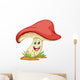 A Mushroom With Face Wall Decal