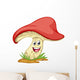 A Mushroom With Face Wall Decal