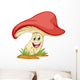 A Mushroom With Face Wall Decal