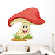 A Mushroom With Face Wall Decal