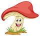 A Mushroom With Face Wall Decal