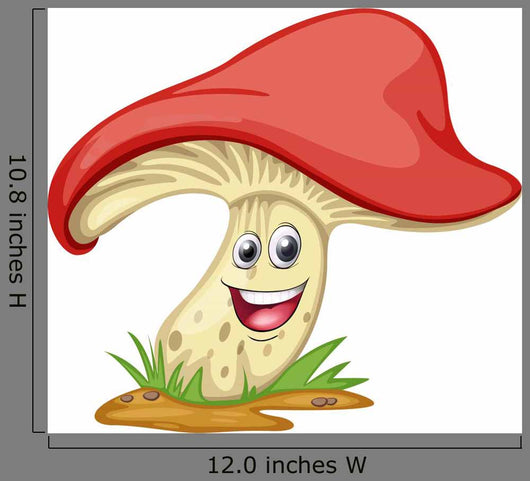 A Mushroom With Face Wall Decal