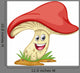 A Mushroom With Face Wall Decal