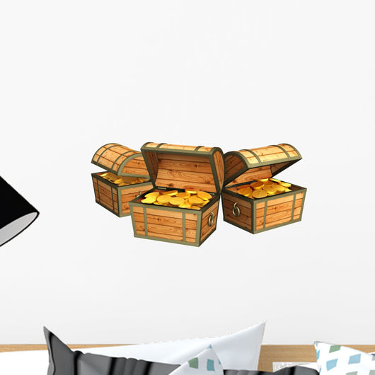 Three Wooden Boxes with