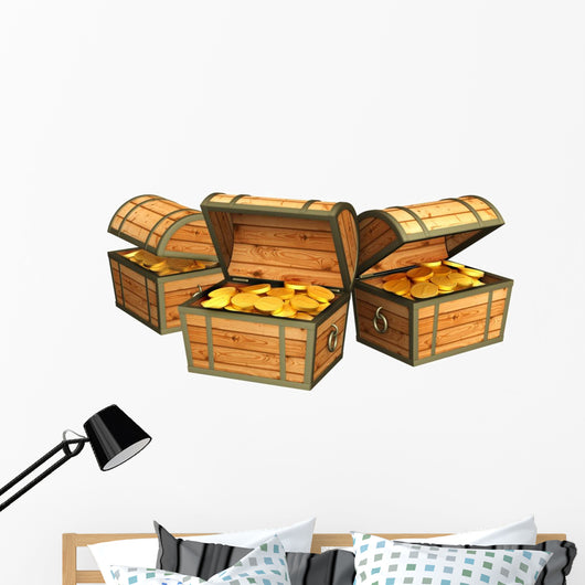 Three Wooden Boxes with