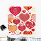 Seamless Valentine Pattern Wall Decal
