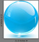 Crystal Sphere Blue Wall Decal