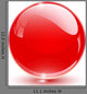 Crystal Sphere Red Wall Decal