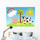 Illustration Farm with Cow