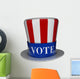 Uncle Sam Vote Hat Wall Decal