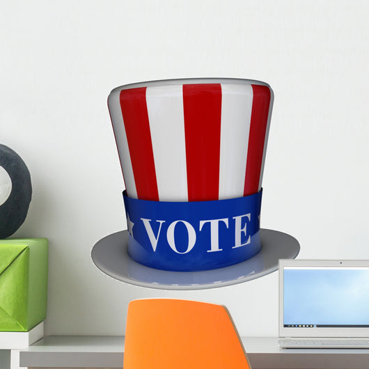 Uncle Sam Vote Hat Wall Decal