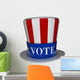 Uncle Sam Vote Hat Wall Decal