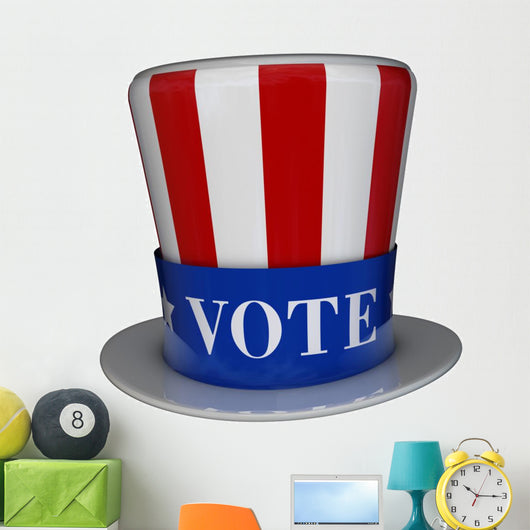 Uncle Sam Vote Hat Wall Decal