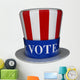 Uncle Sam Vote Hat Wall Decal
