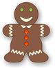 121126 Gingerbread Man Xmas Christmas Wall Decal