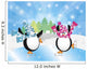Penguins Pair Ice Skating in Winter Scene Illustration Wall Mural