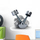 Pistons and Gears Wall Decal
