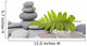 Stack of Stones with Green Fern Leaf Wall Decal
