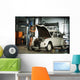Brunette Woman Garage Fixing Wall Decal