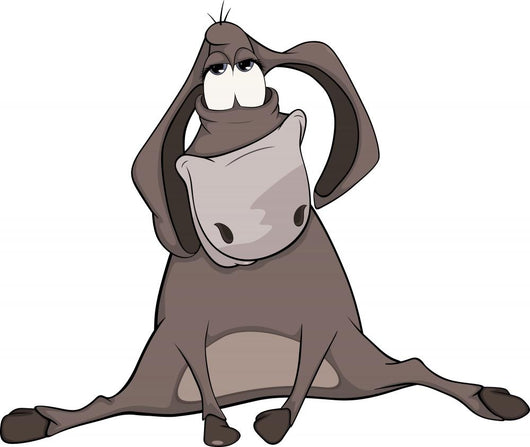The little burro. Cartoon Wall Decal