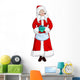 Mrs. Santa Claus Holding Wall Decal