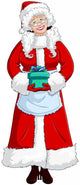 Mrs. Santa Claus Holding Wall Decal