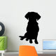 Mixed Breed Puppy Silhouette Wall Decal