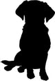 Mixed Breed Puppy Silhouette Wall Decal