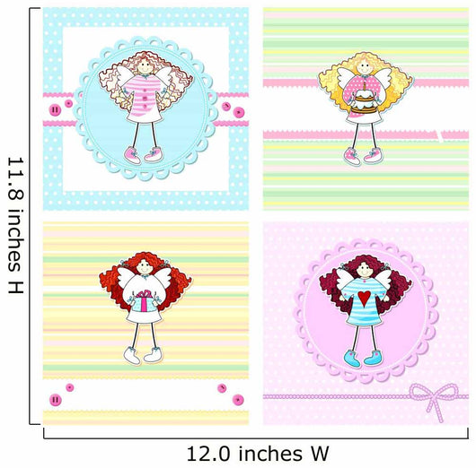 Set with Angels Wall Decal