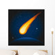 Falling asteroid Wall Mural