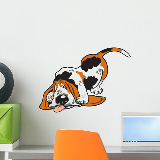 cartoon basset Wall Decal