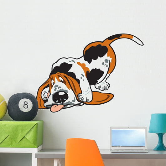 cartoon basset Wall Decal