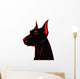 Dog doberman label Wall Decal