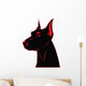 Dog doberman label Wall Decal