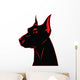 Dog doberman label Wall Decal
