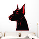 Dog doberman label Wall Decal