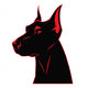 Dog doberman label Wall Decal
